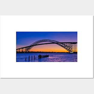 Bayonne Bridge at Dusk Posters and Art